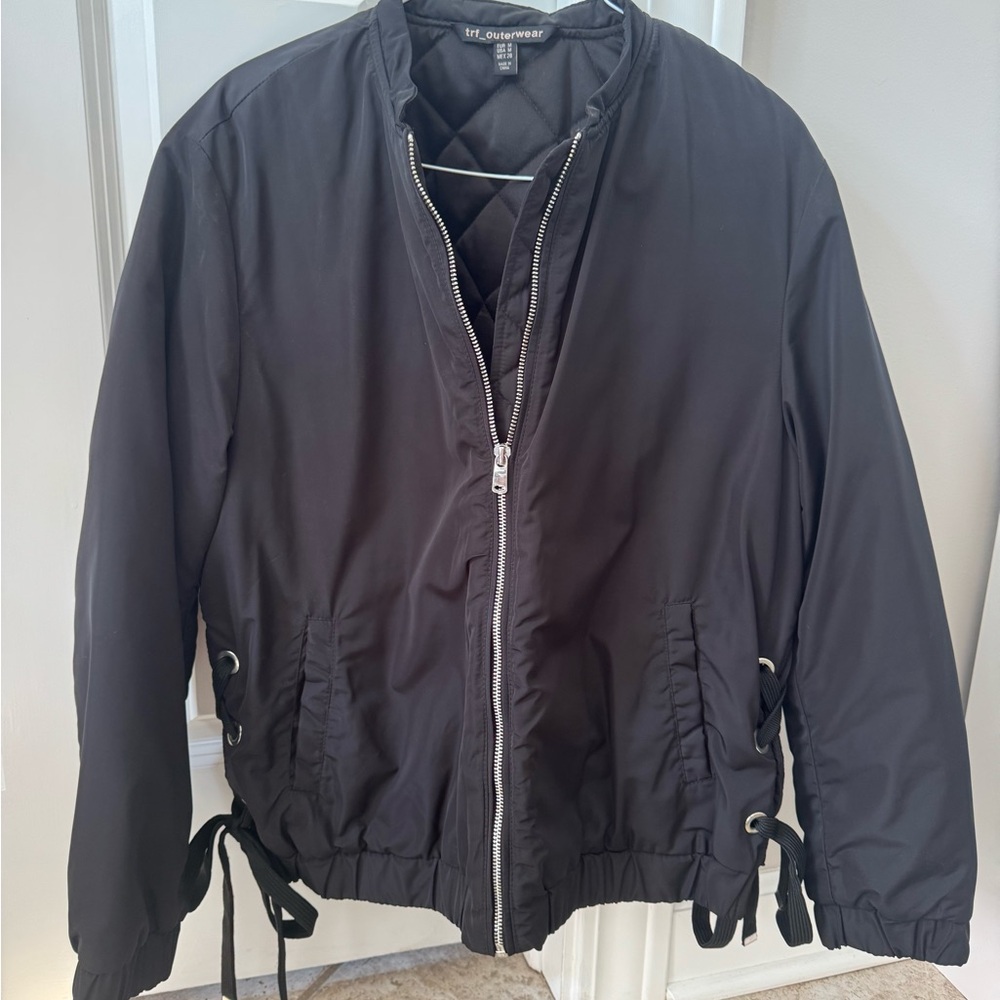 Zara Black Bomber Jacket